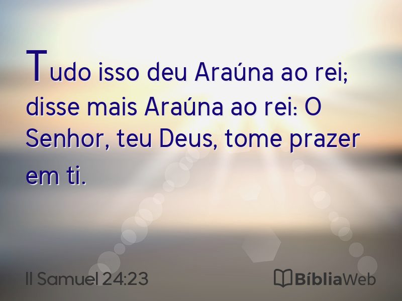 II Samuel 24:23 em imagem para compartilhar