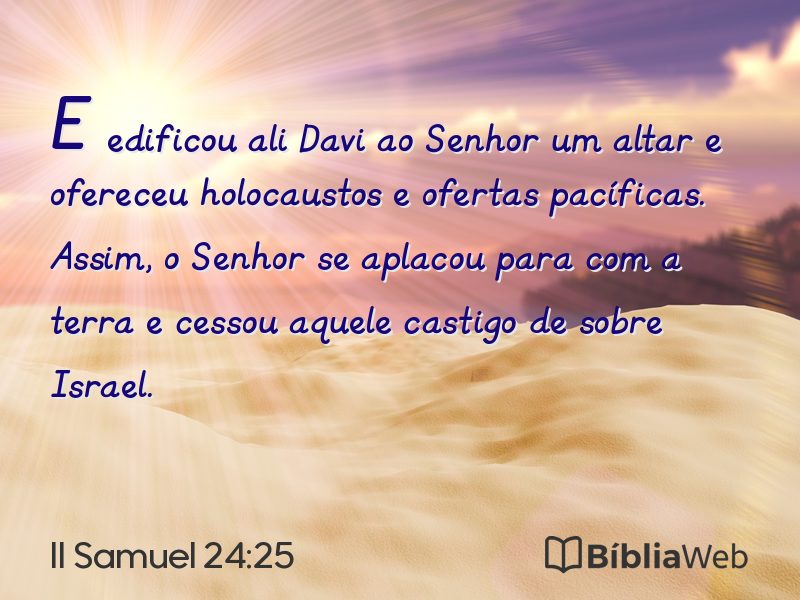 II Samuel 24:25 em imagem para compartilhar