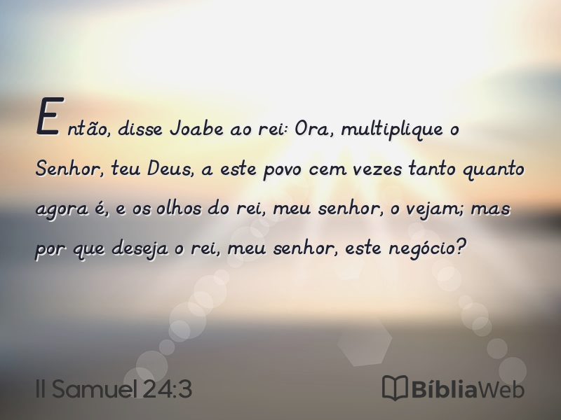 II Samuel 24:3 em imagem para compartilhar