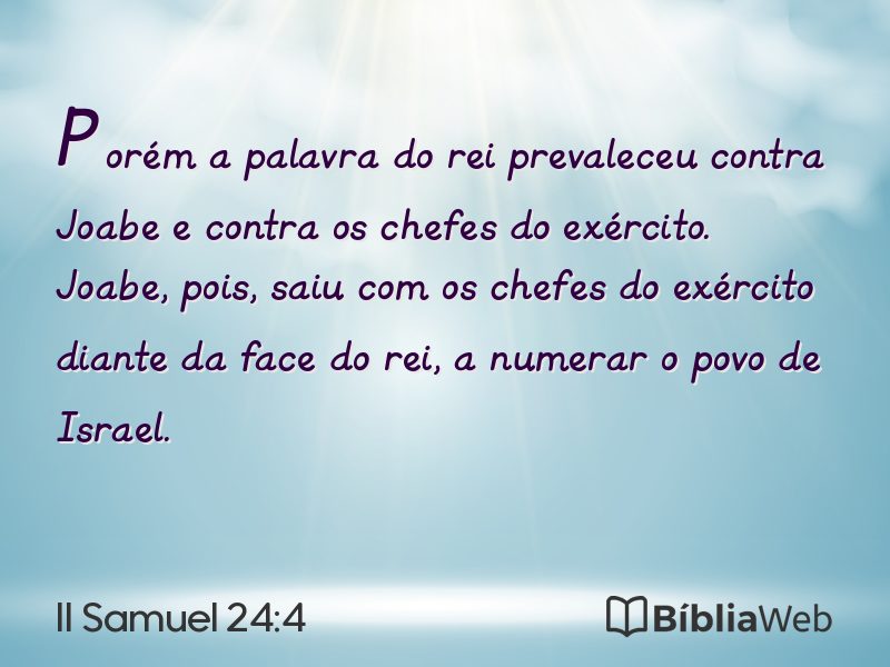 II Samuel 24:4 em imagem para compartilhar