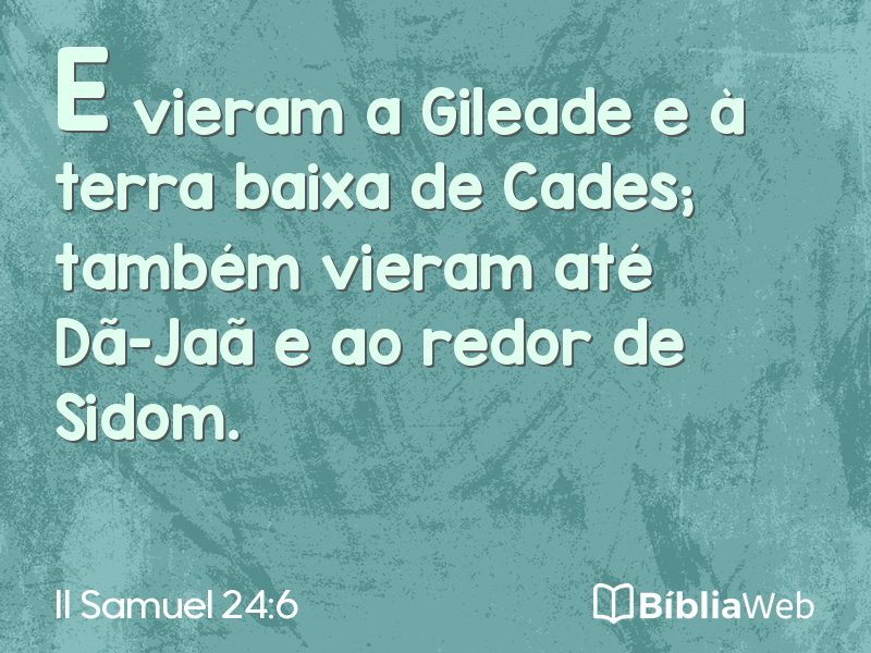 II Samuel 24:6 em imagem para compartilhar