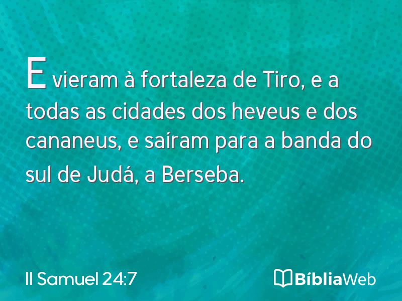 II Samuel 24:7 em imagem para compartilhar