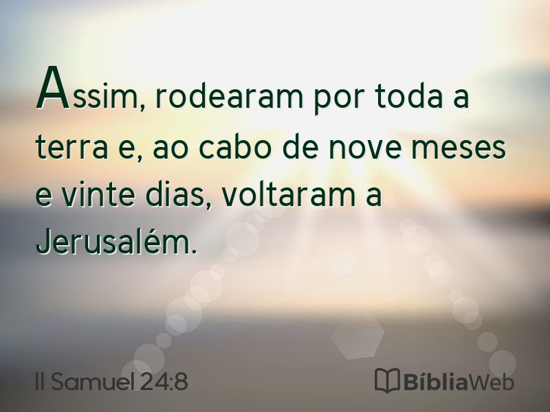 II Samuel 24:8 em imagem para compartilhar