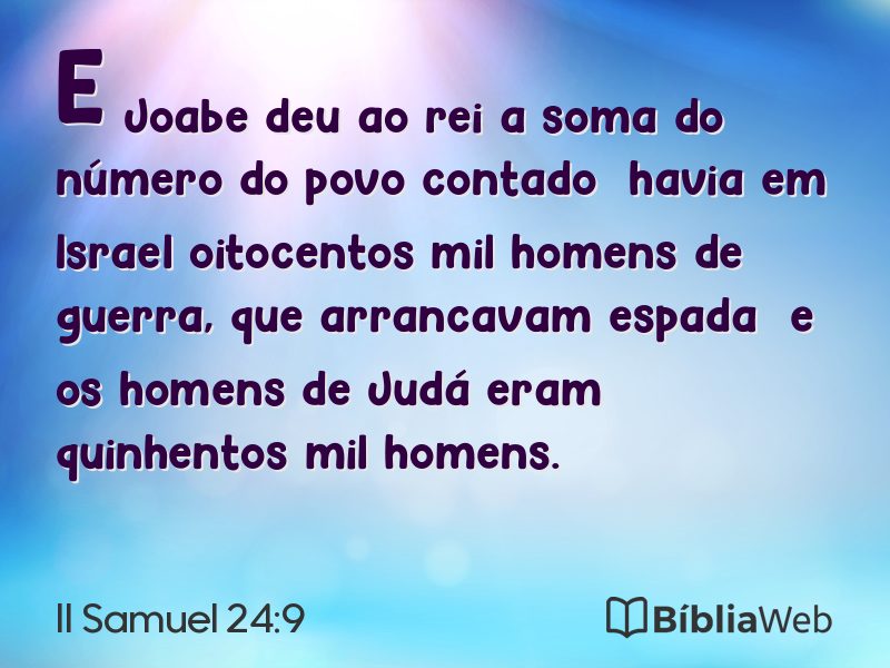 II Samuel 24:9 em imagem para compartilhar