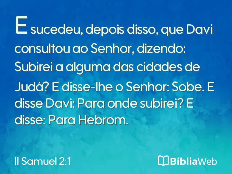 II Samuel 2:1 em imagem para compartilhar