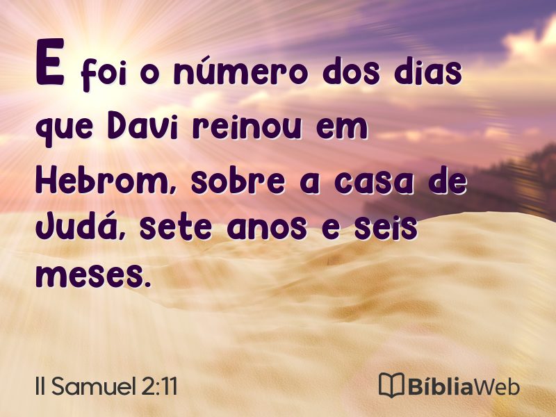 II Samuel 2:11 em imagem para compartilhar