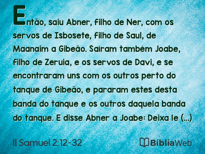 II Samuel 2:12-32 em imagem para compartilhar