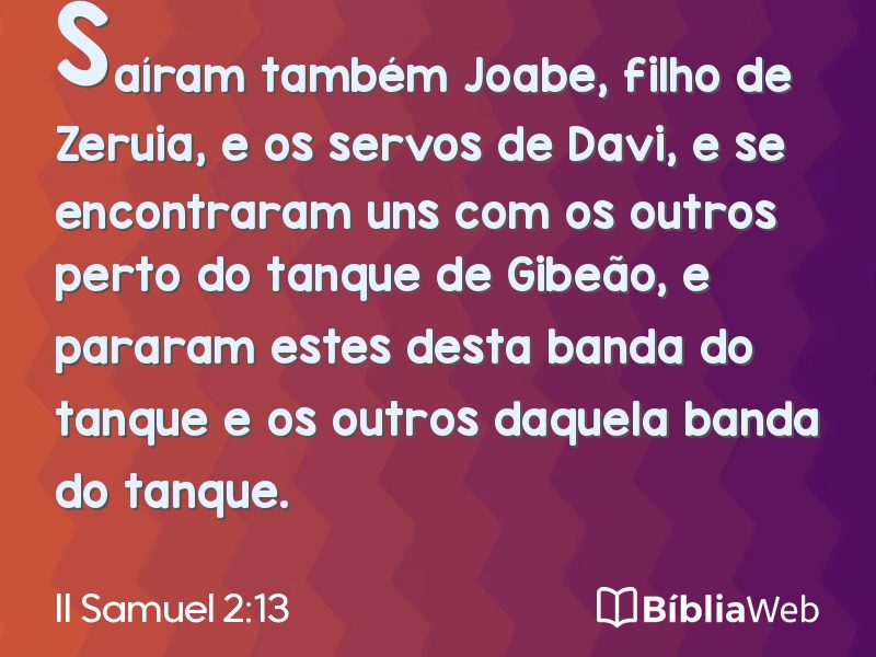 II Samuel 2:13 em imagem para compartilhar