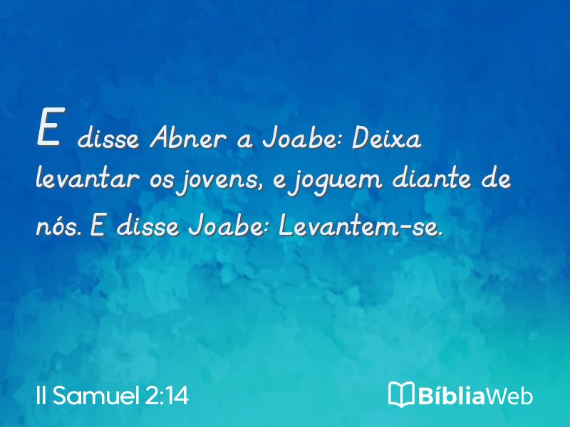 II Samuel 2:14 em imagem para compartilhar