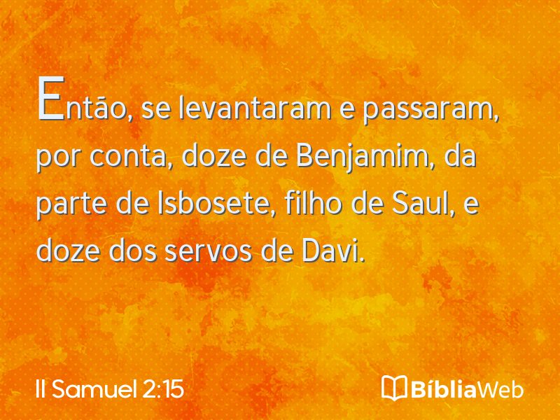 II Samuel 2:15 em imagem para compartilhar