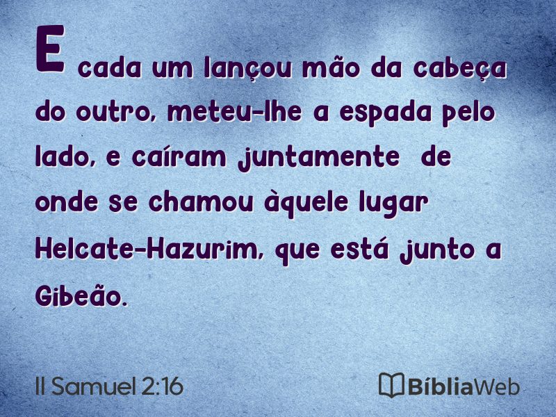 II Samuel 2:16 em imagem para compartilhar