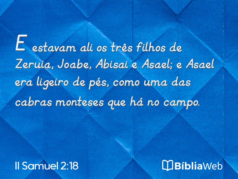 II Samuel 2:18 em imagem para compartilhar