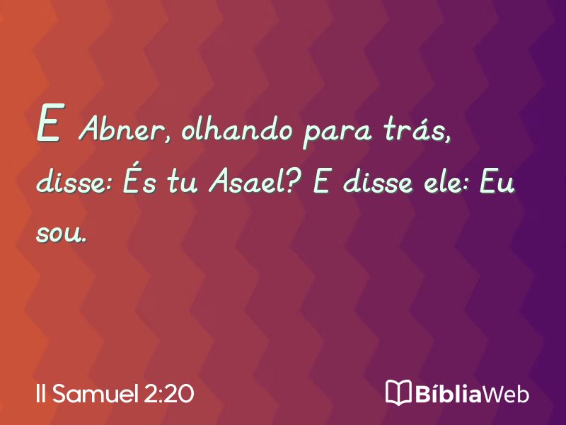 II Samuel 2:20 em imagem para compartilhar