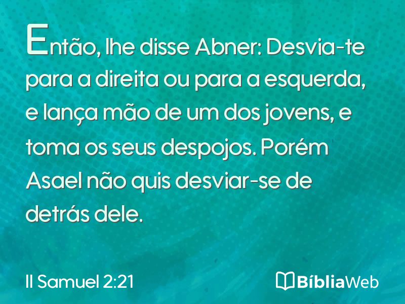 II Samuel 2:21 em imagem para compartilhar