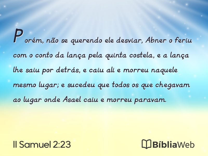II Samuel 2:23 em imagem para compartilhar