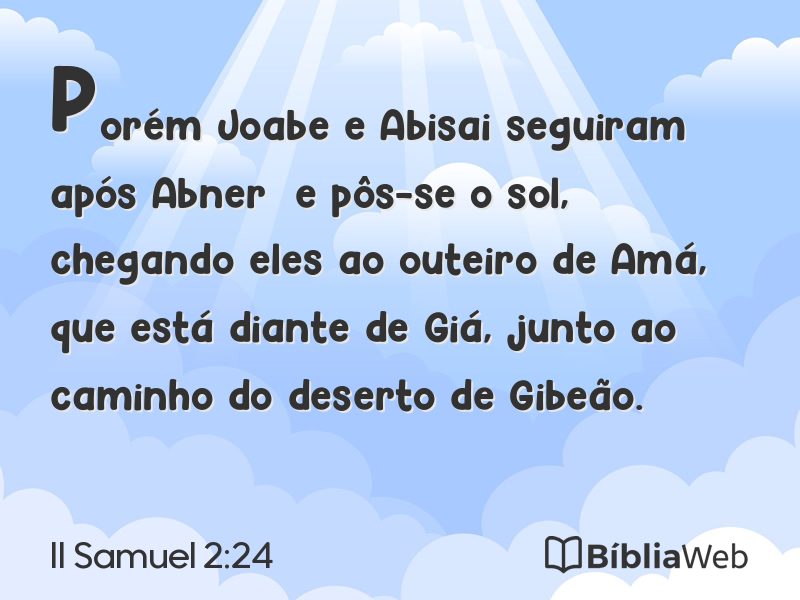II Samuel 2:24 em imagem para compartilhar