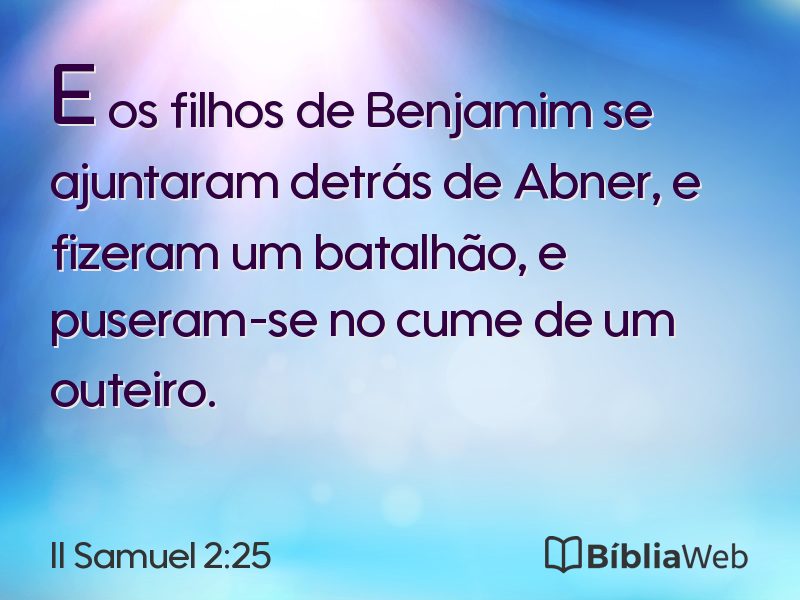 II Samuel 2:25 em imagem para compartilhar