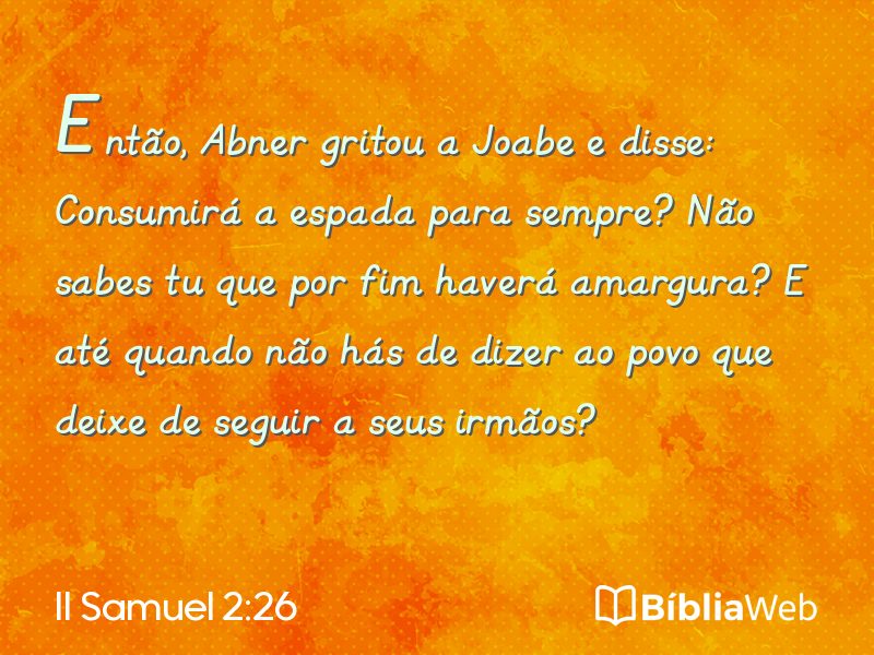 II Samuel 2:26 em imagem para compartilhar