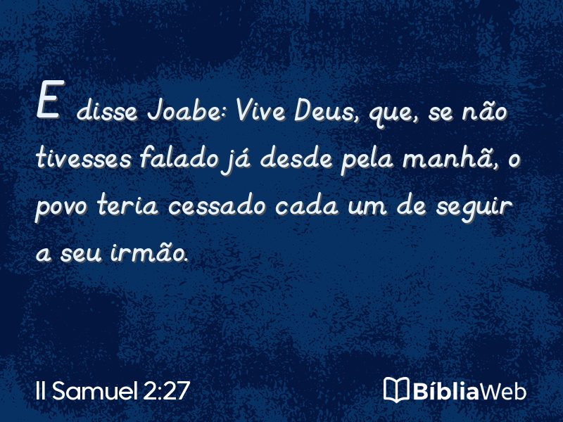II Samuel 2:27 em imagem para compartilhar