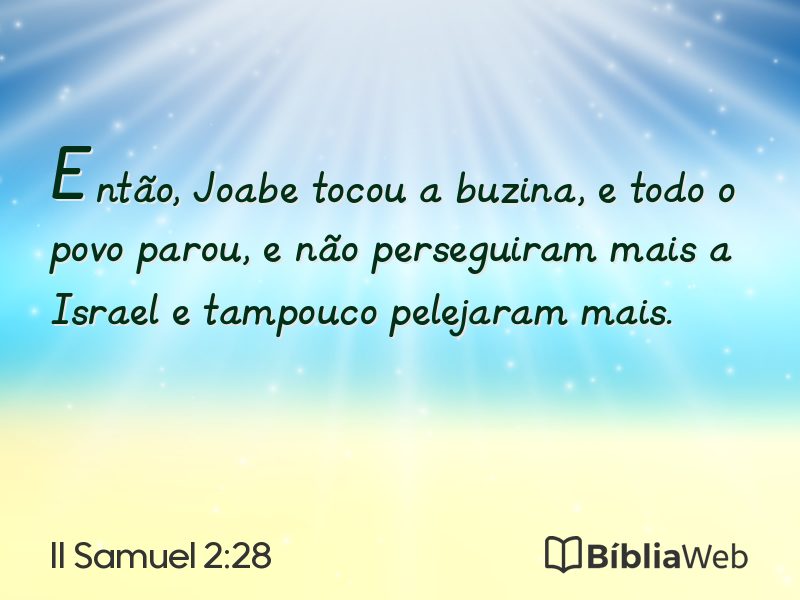 II Samuel 2:28 em imagem para compartilhar