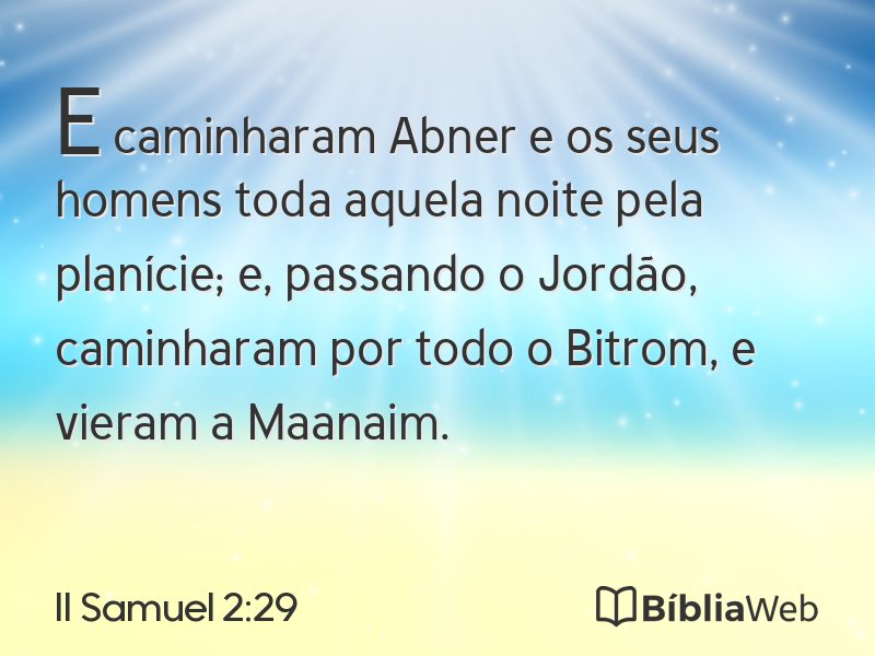 II Samuel 2:29 em imagem para compartilhar
