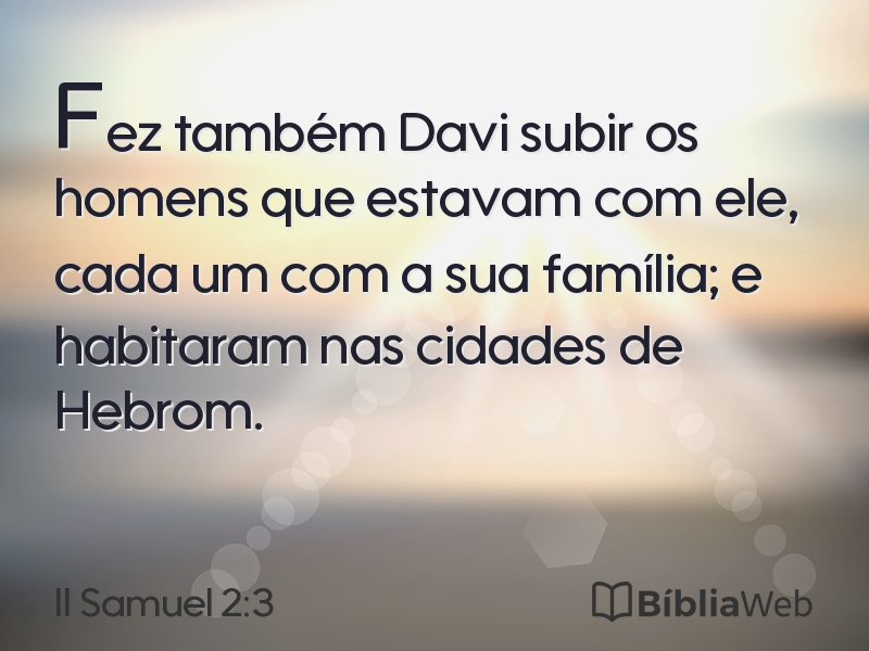 II Samuel 2:3 em imagem para compartilhar