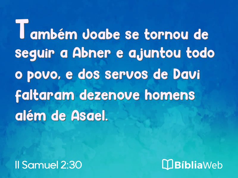II Samuel 2:30 em imagem para compartilhar