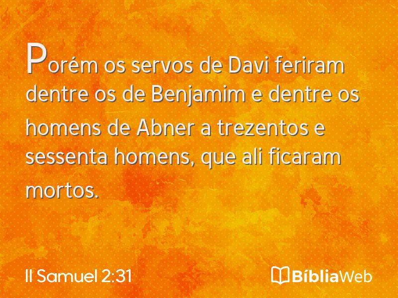 II Samuel 2:31 em imagem para compartilhar