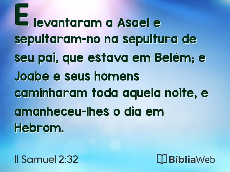 II Samuel 2:32 em imagem para compartilhar
