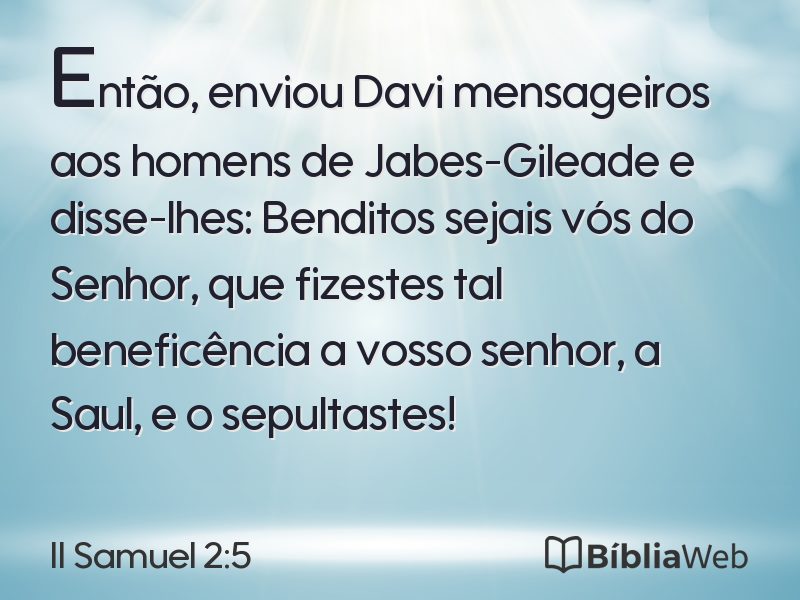 II Samuel 2:5 em imagem para compartilhar