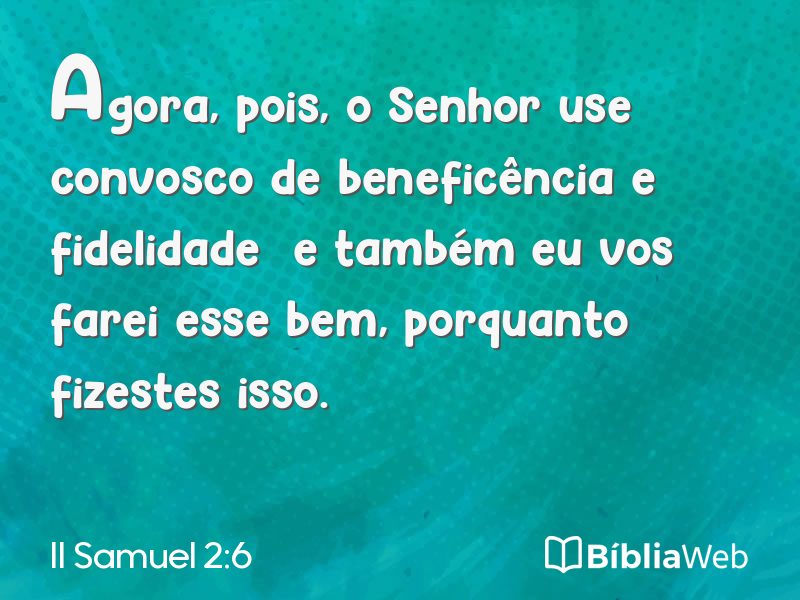 II Samuel 2:6 em imagem para compartilhar