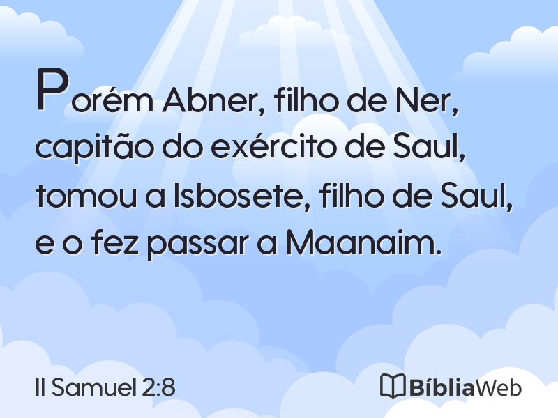 II Samuel 2:8 em imagem para compartilhar