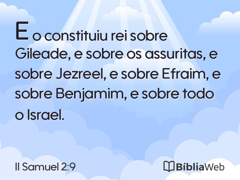 II Samuel 2:9 em imagem para compartilhar