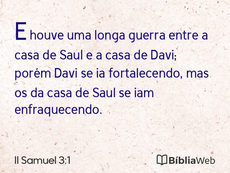 II Samuel 3:1 em imagem para compartilhar