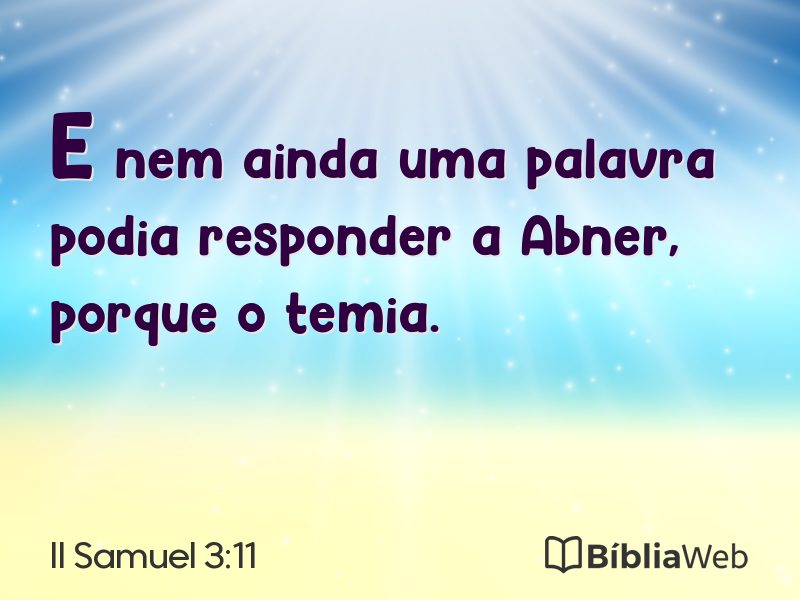 II Samuel 3:11 em imagem para compartilhar