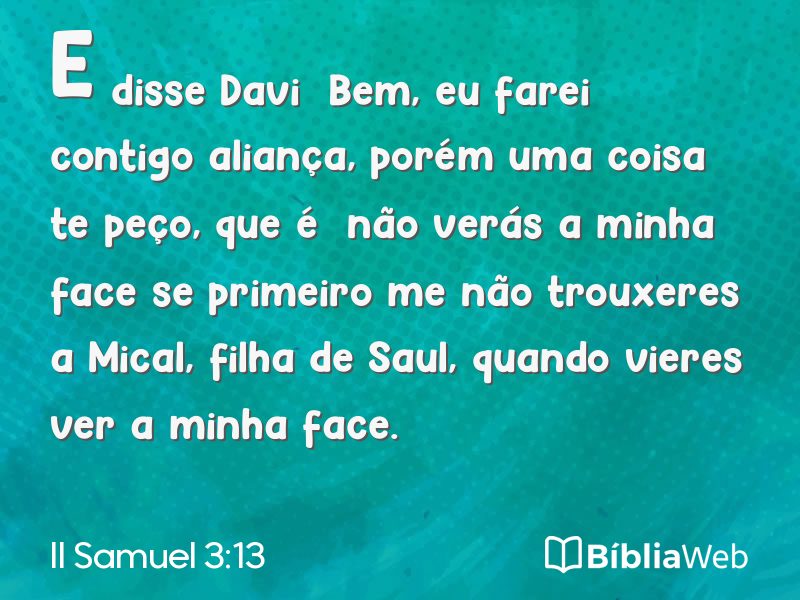 II Samuel 3:13 em imagem para compartilhar
