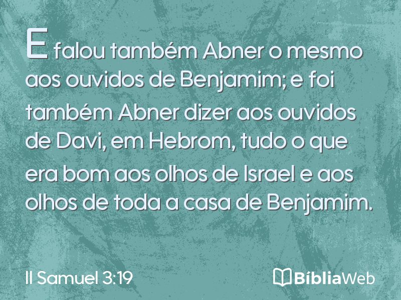 II Samuel 3:19 em imagem para compartilhar