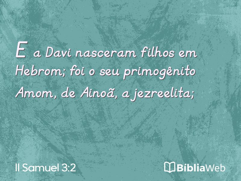 II Samuel 3:2 em imagem para compartilhar
