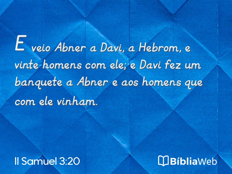 II Samuel 3:20 em imagem para compartilhar