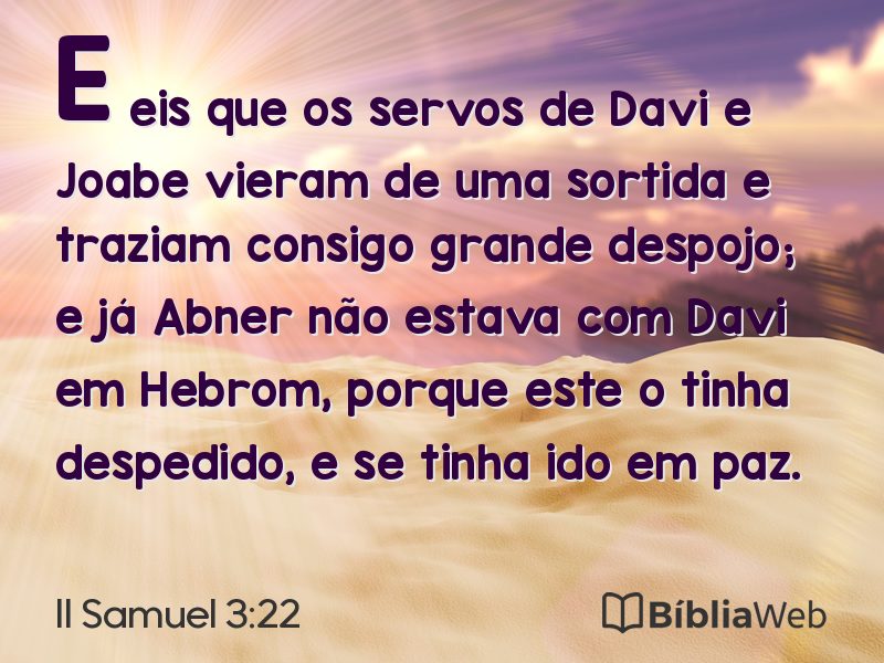 II Samuel 3:22 em imagem para compartilhar