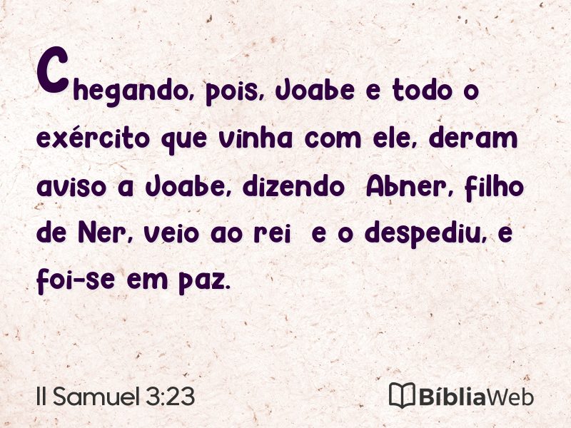 II Samuel 3:23 em imagem para compartilhar