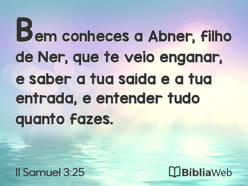 II Samuel 3:25 em imagem para compartilhar