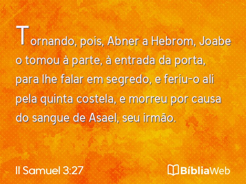 II Samuel 3:27 em imagem para compartilhar