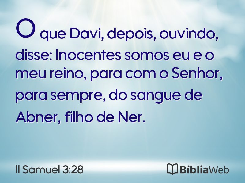 II Samuel 3:28 em imagem para compartilhar