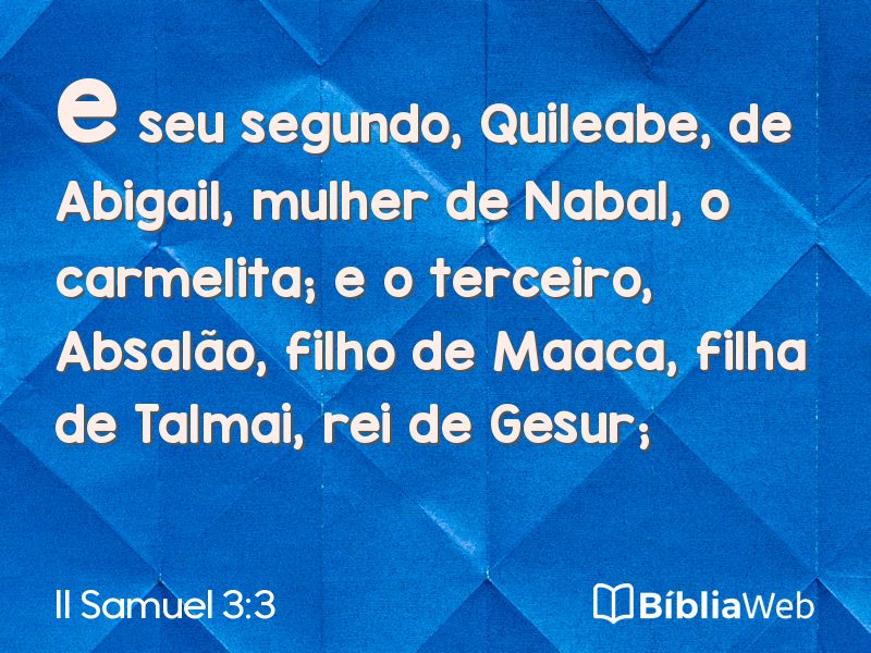 II Samuel 3:3 em imagem para compartilhar