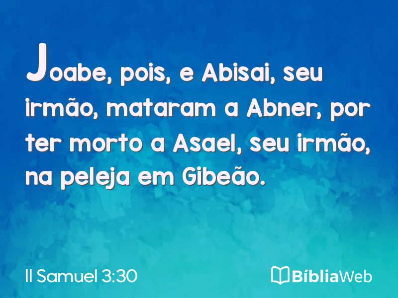 II Samuel 3:30 em imagem para compartilhar