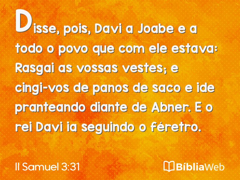 II Samuel 3:31 em imagem para compartilhar