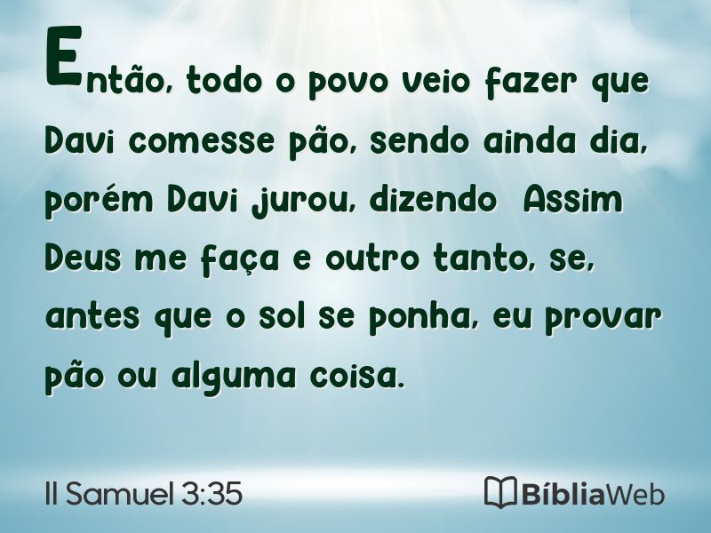 II Samuel 3:35 em imagem para compartilhar