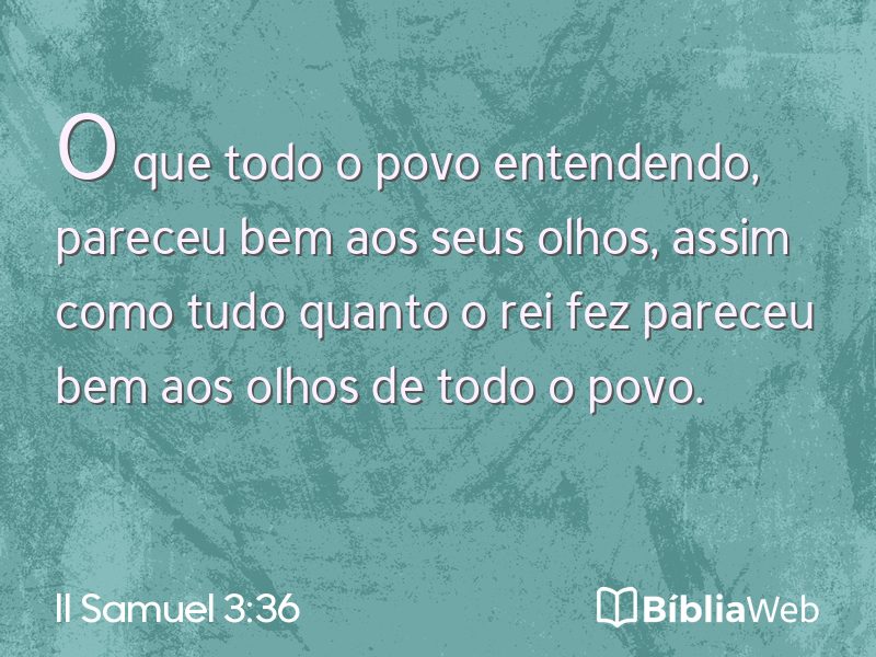 II Samuel 3:36 em imagem para compartilhar