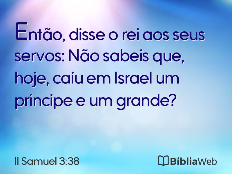 II Samuel 3:38 em imagem para compartilhar